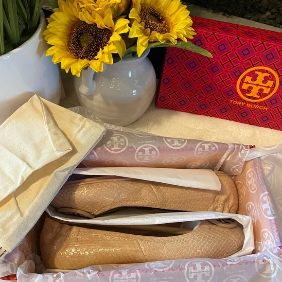 ✨Authentic ✨TORY BURCH MINNIE TRAVEL BALLET - Picture 9 of 10